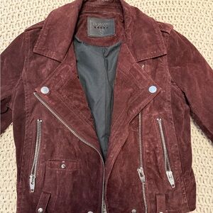 BlankNYC Women's Burgundy Suede Jacket